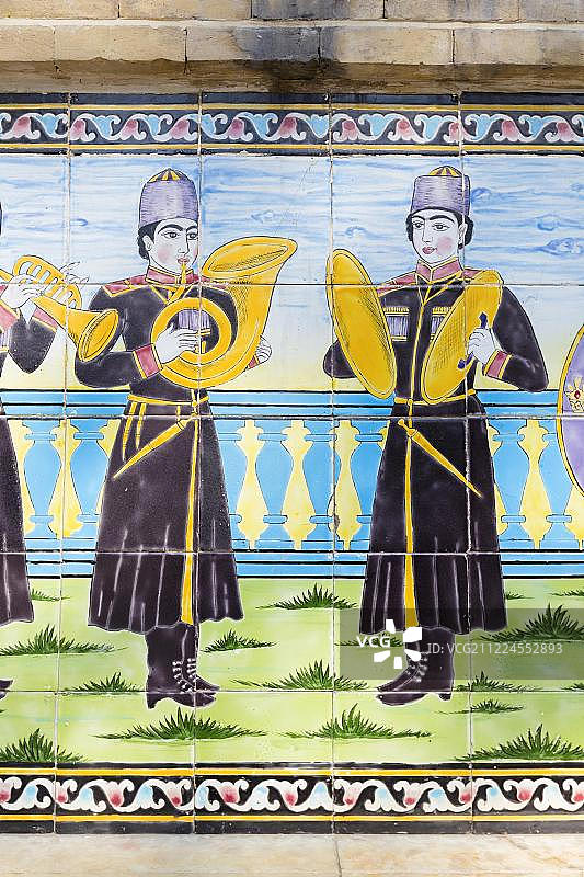 伊朗设拉子古迹建筑瓷砖艺术图片素材