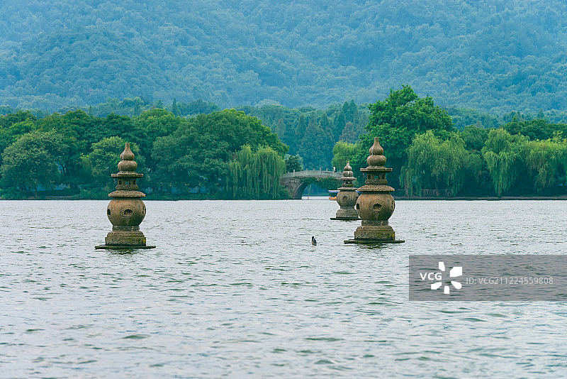 浙江杭州西湖三潭印月图片素材