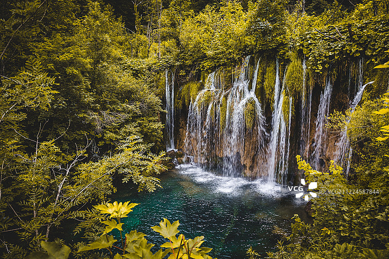 克罗地亚瀑布图片素材