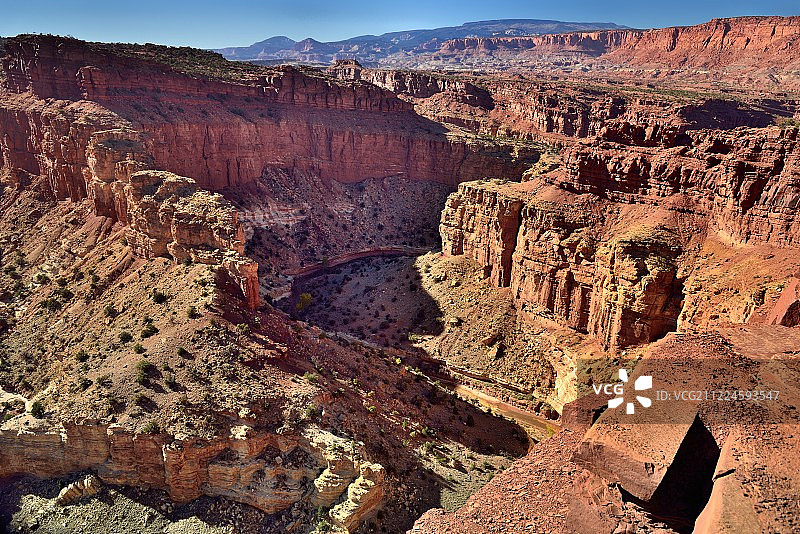 鹅颈峡谷的明暗岩壁图片素材