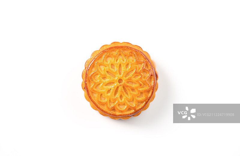 白色背景中的中秋节月饼图片素材