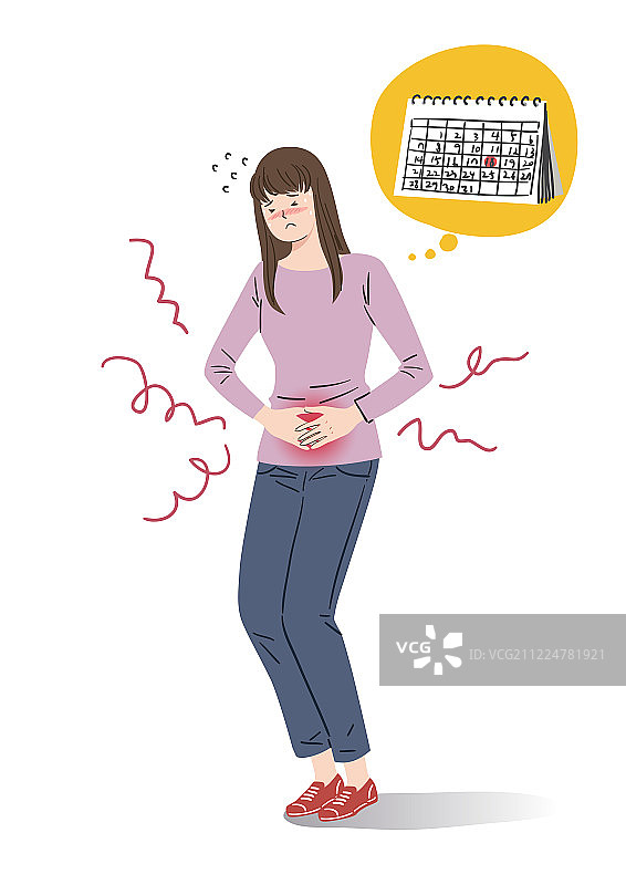 女性月经期健康护理图片素材