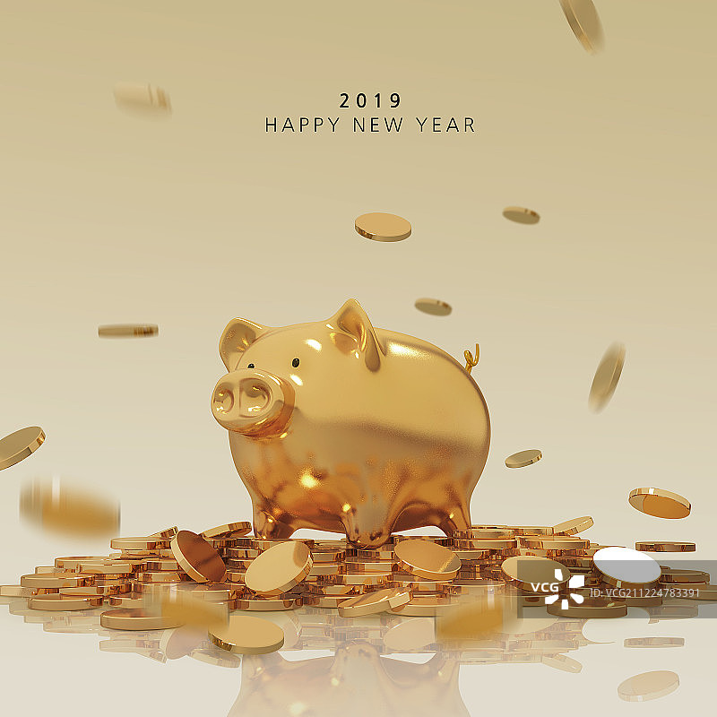 2019年新年小猪形象图片素材