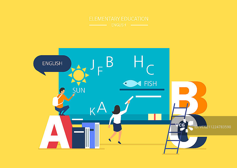 学生课程英语黑板字母图片素材