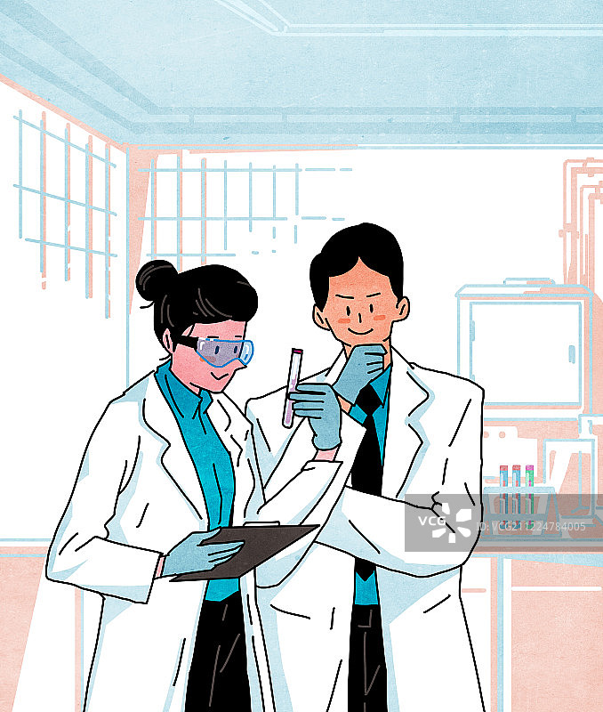 生活方式：青年，职业，专业工作，女科学家，学校科学实验图片素材