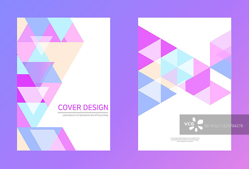 渐变色图书封面图案矢量插画图片素材