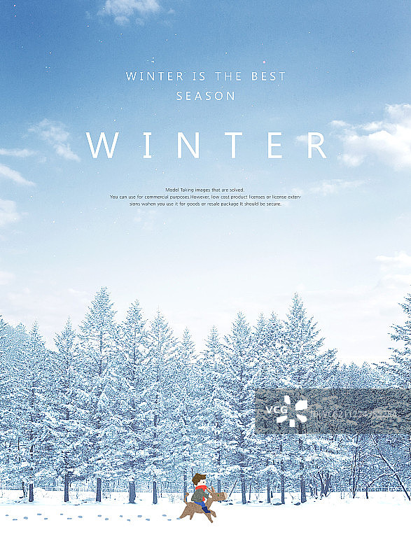 冬季季节风景背景雪景图片素材