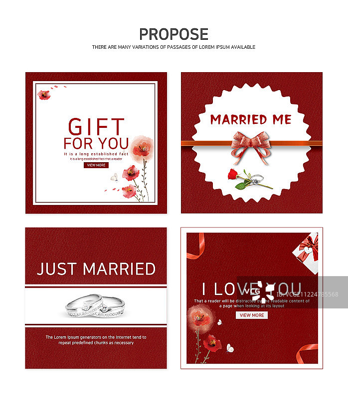 网站模板网页banner弹出窗口商业活动结婚求婚庆典花束图片素材