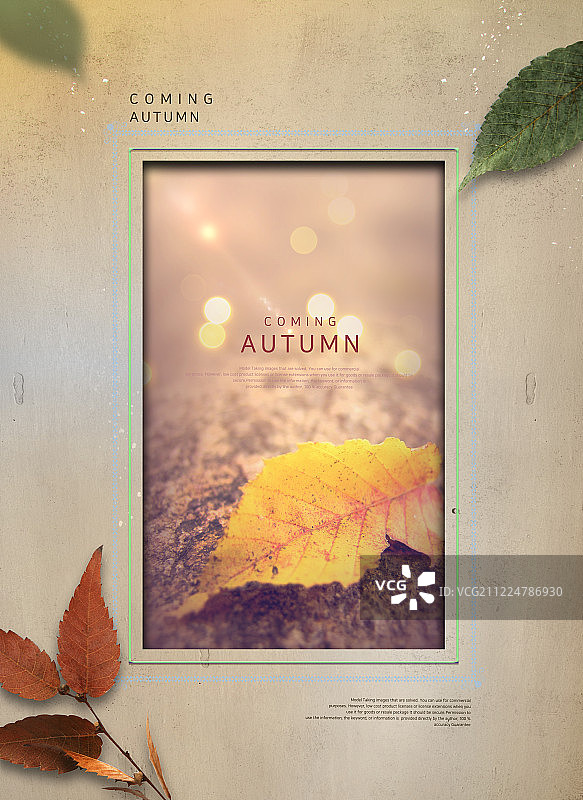 秋季枫叶窗框图形图像素材图片素材