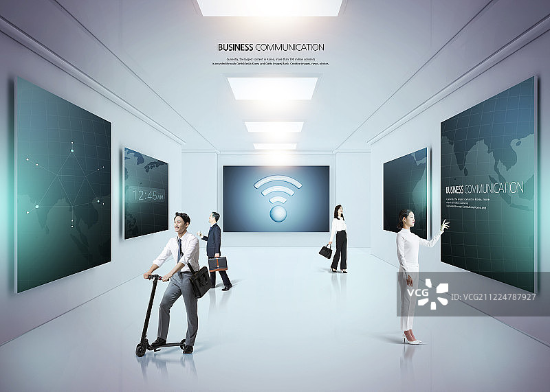 计算机网络智能设备连接通信问题图片素材