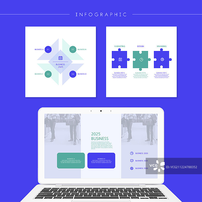 图表设计元素商业信息图演示报告图片素材