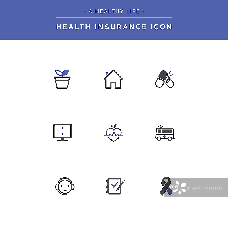 医疗保健、健康生活、健康保险、图标集、医药图片素材