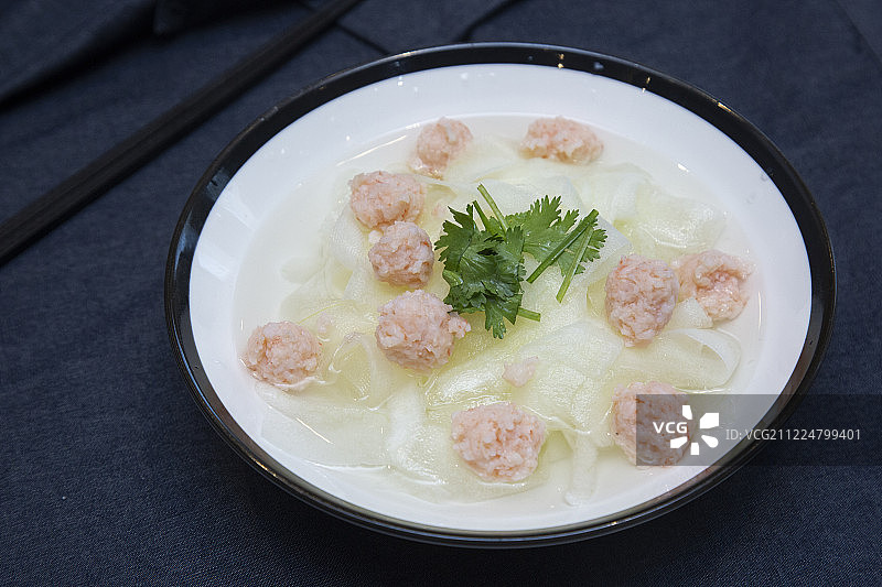 冬瓜丸子汤图片素材