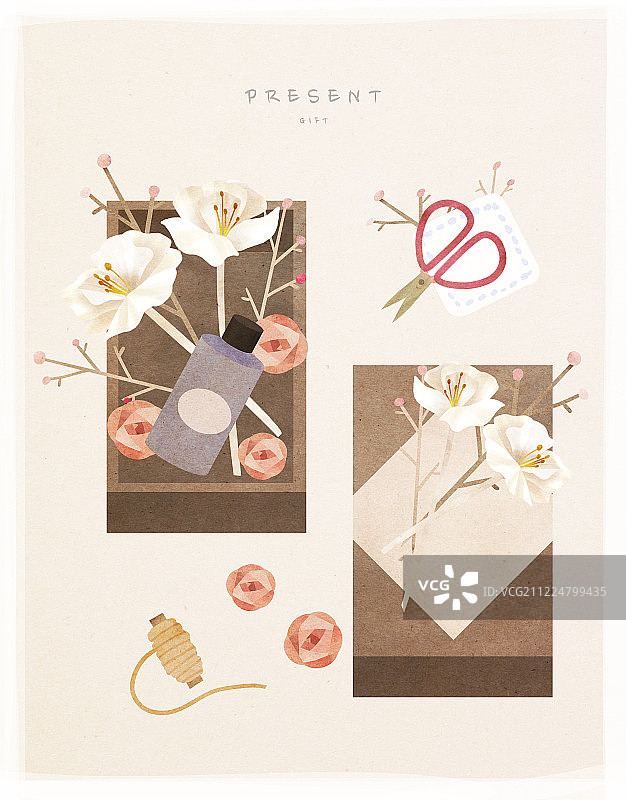 包装盒、鲜花、礼物、礼品盒、扩香器图片素材