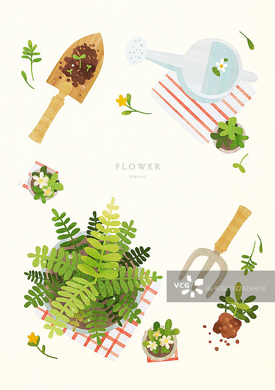 园艺植物爱好与园艺设备图标图片素材