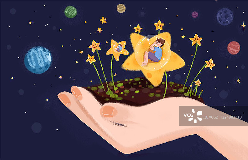 关爱星星的孩子图片素材