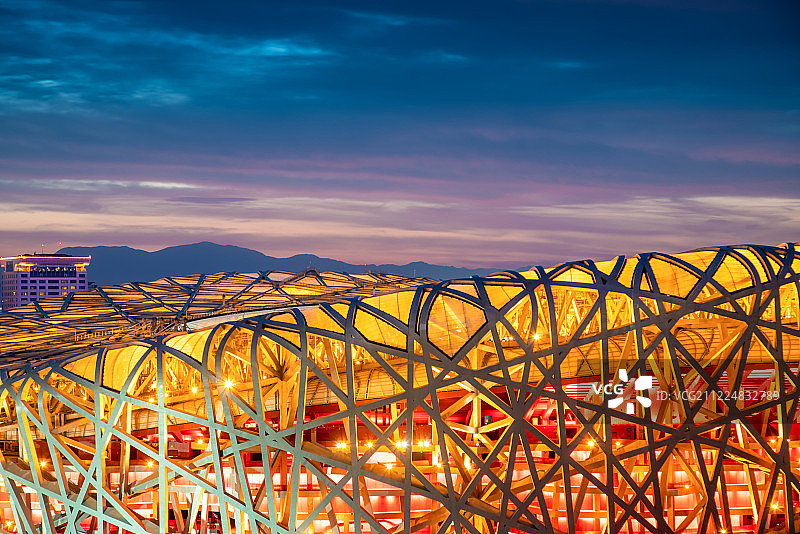 北京鸟巢城市风光图片素材