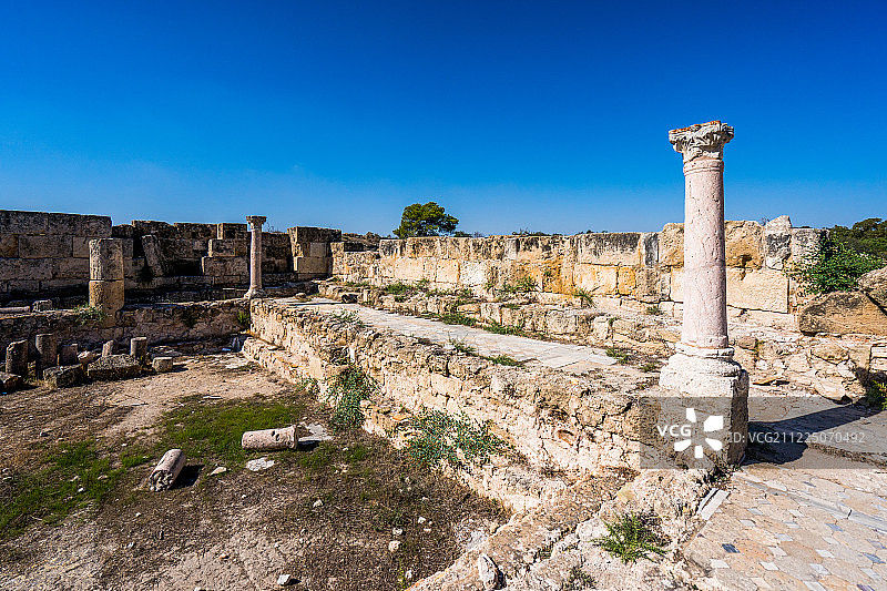 塞浦路斯古希腊遗迹萨拉米斯风景图片素材