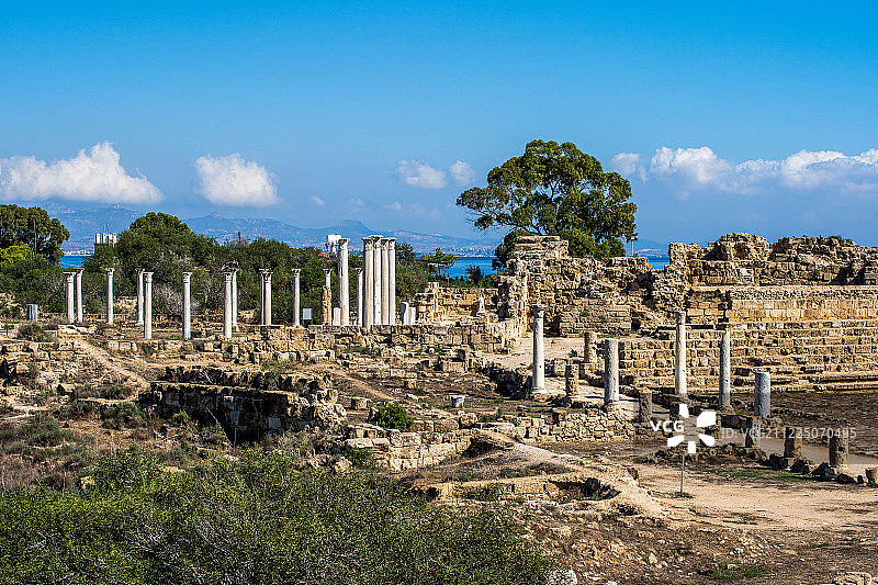 塞浦路斯古希腊遗迹萨拉米斯风景图片素材