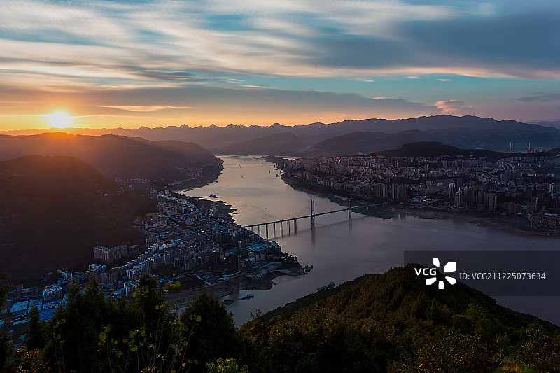 重庆云阳三峡梯城图片素材