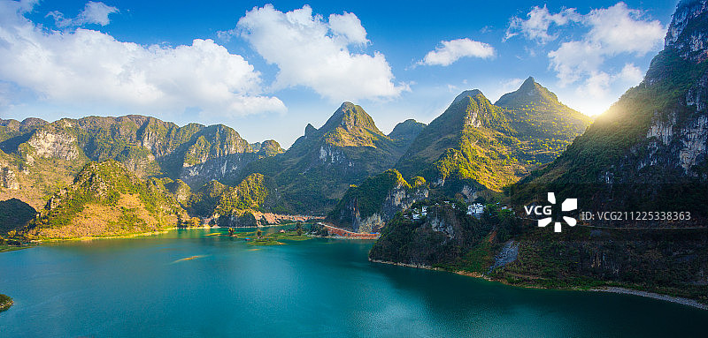 广西百色浩坤湖风光图片素材