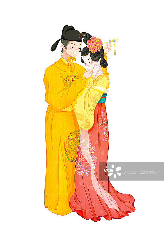 皇帝与妃嫔图片素材