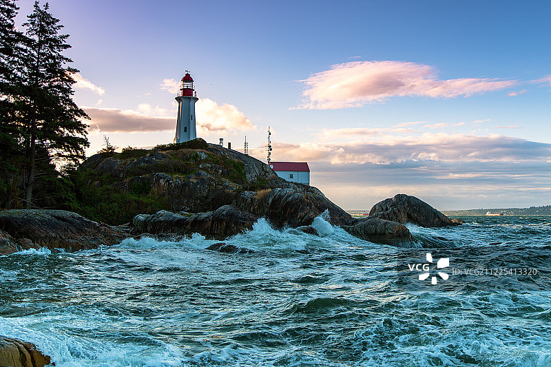 灯塔日出图片素材