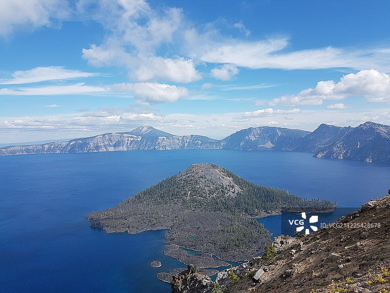 火山口湖图片素材