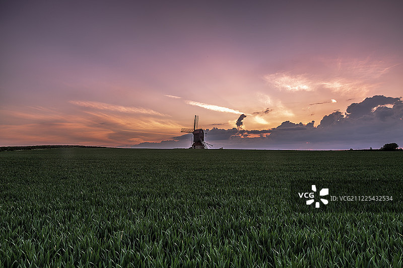 贝德福德郡斯特文顿风车图片素材