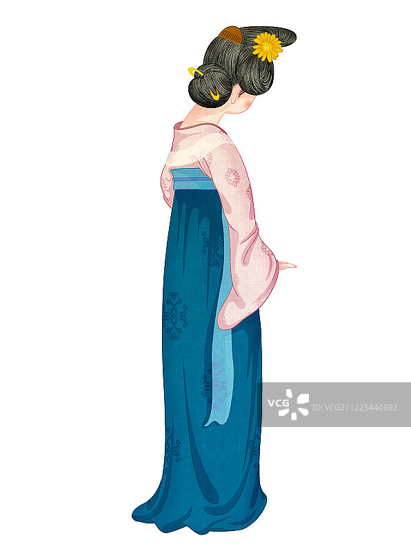 宫女背影图片素材