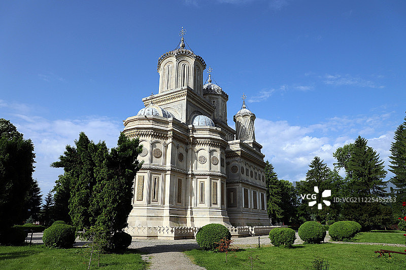罗马尼亚特兰西瓦尼亚库尔泰亚德阿尔杰什修道院建筑图片素材