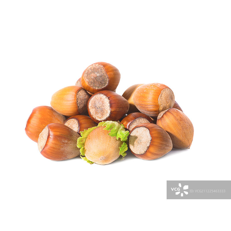 堆放的榛子图片素材