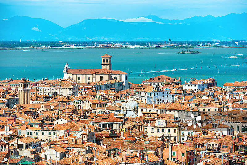 威尼斯屋顶航拍图片素材