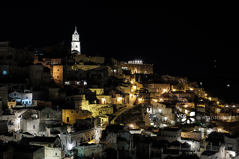 马泰拉夜景图片素材