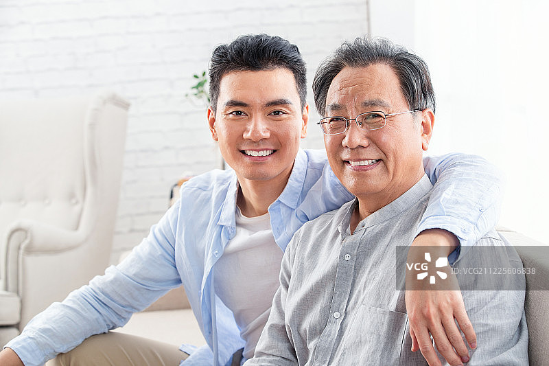 幸福父子图片素材