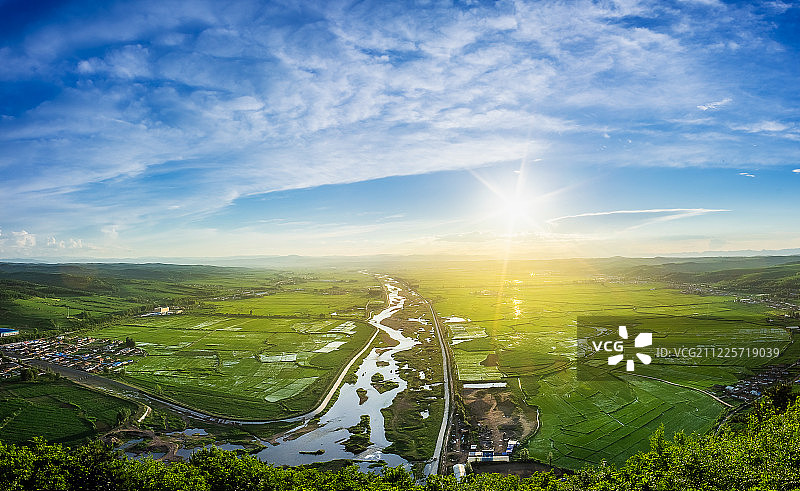 碧岩山海兰江自然风光图片素材