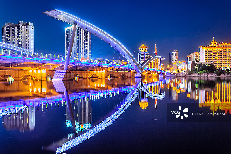 延吉大桥夜景图片素材