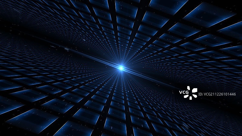 空间科技感方形格子汇聚效果图片素材