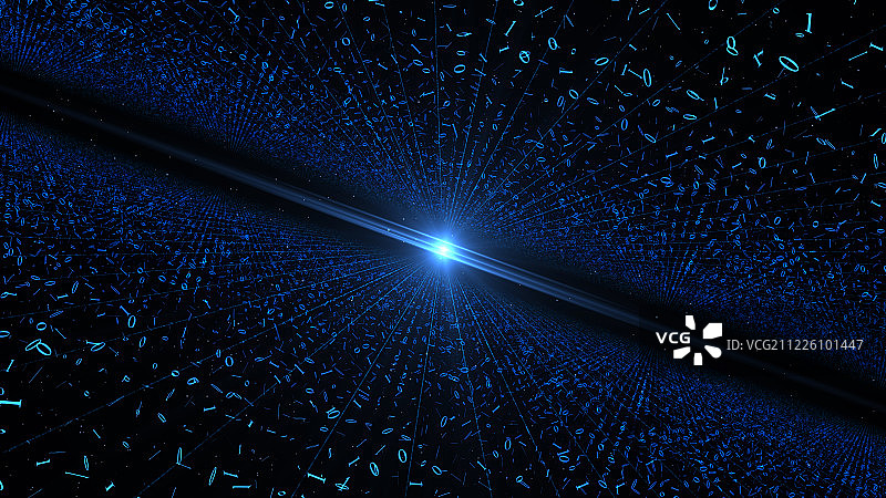 空间科技感数字线条汇聚效果图片素材