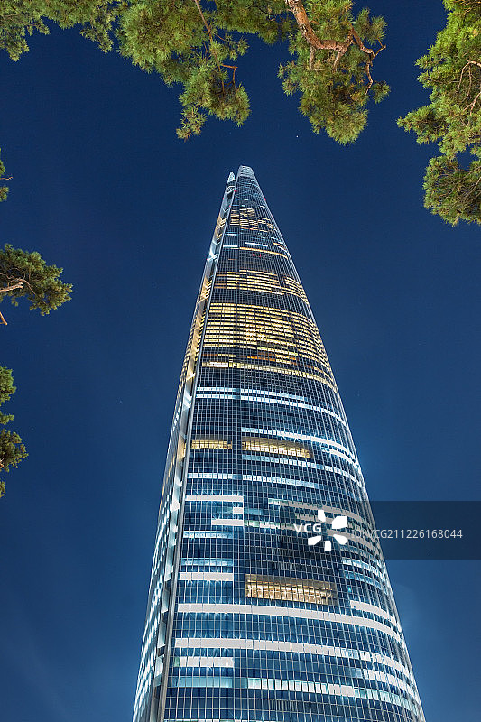 韩国首尔乐天世界城市风光图片素材