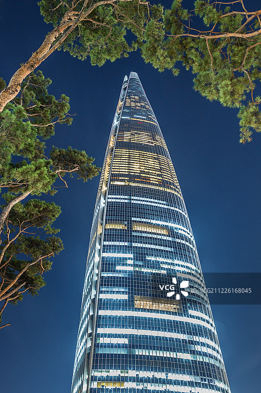 韩国首尔乐天世界城市风光图片素材