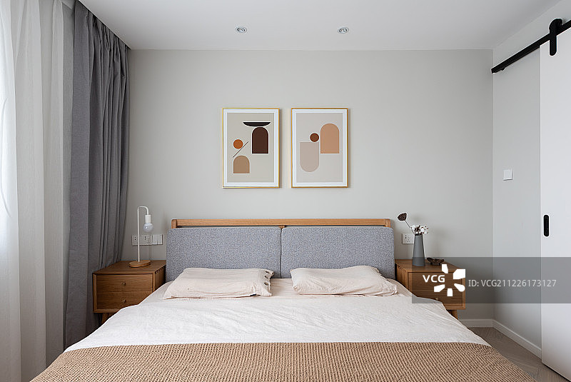 档卧住宅内的卧室空间图片素材