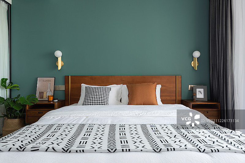 档卧住宅内的卧室空间图片素材