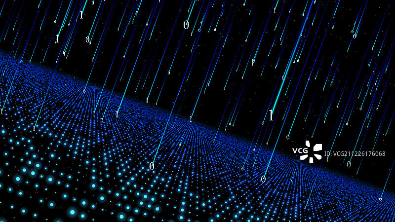 空间科技感数字下落效果图片素材