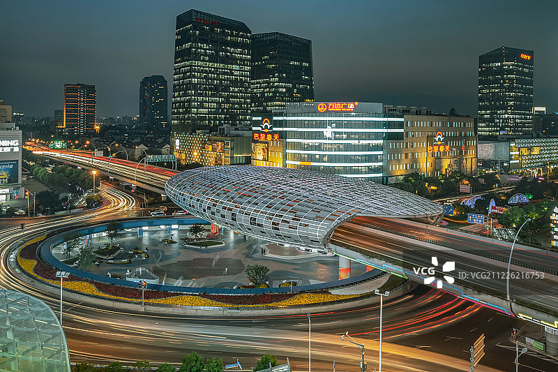 上海五角场彩蛋建筑图片素材