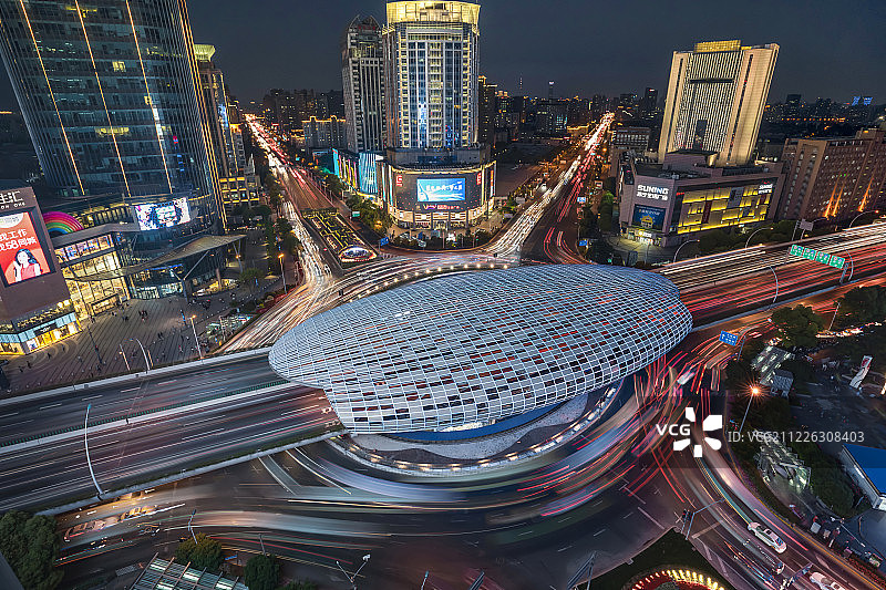 五角场巨蛋城市风光图片素材