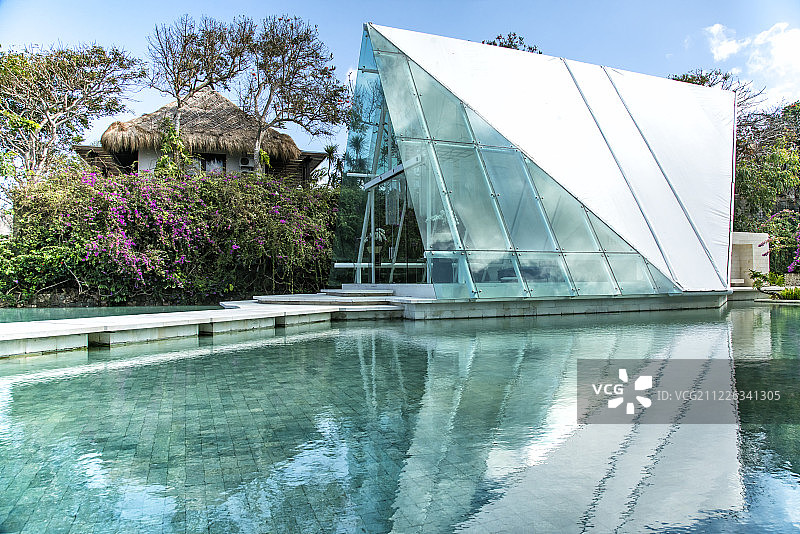 巴厘岛情人崖酒店婚礼教堂图片素材