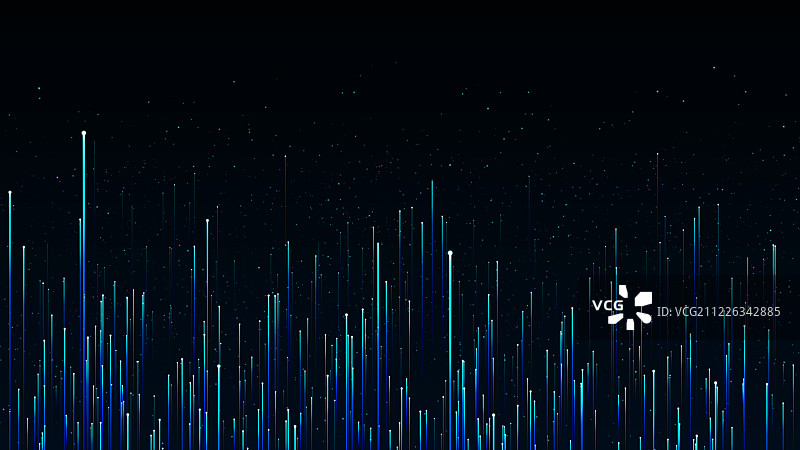 呈上升趋势的蓝色科技线条图片素材