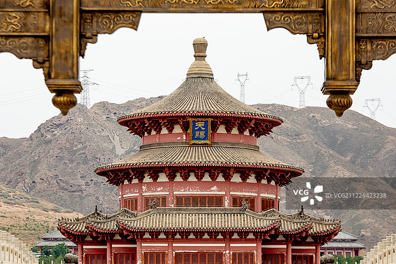 黄河坛仿古建筑图片素材