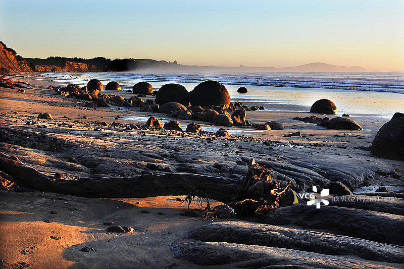 新西兰,摩拉基大圆石风景,Moeraki,Boulder图片素材